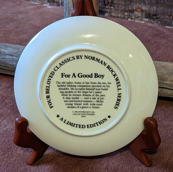 1982 Norman Rockwell International Collectors Set Of 4 Porcelain Plates In Box - Picture 8 of 12